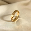 Tide, advanced small design ring stainless steel for beloved, internet celebrity, light luxury style, high-quality style, does not fade, on index finger