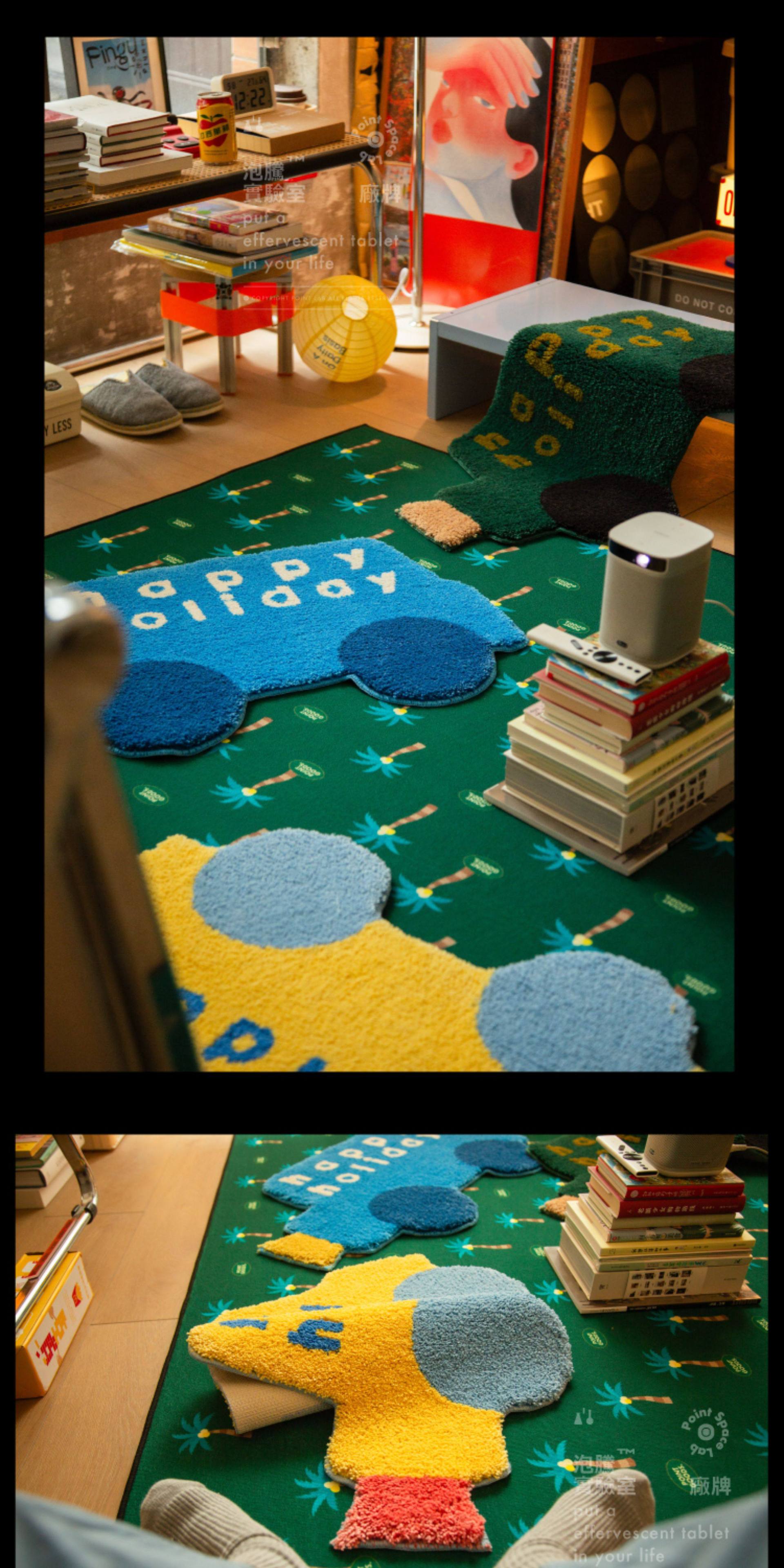Small Building Block Car Dopamine Children's Fun Bedroom Entrance Carpet Cartoon Cute Bathroom Floor Mat