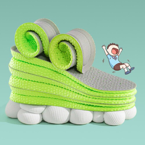 Men's Anti-Odor, Sweat-Absorbent Insoles for Spring and Autumn, Comfortable Corn Popper Soft Soles with Shock Absorption for Long Standing, Ultra-Soft for Summer Military Training