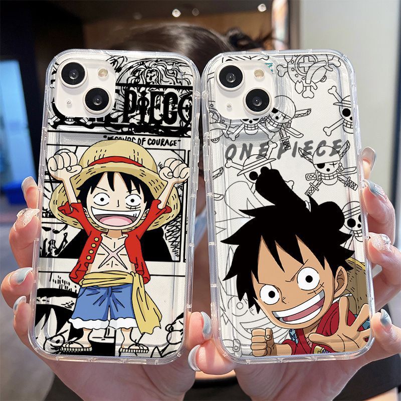 One Piece Luffy Suitable for Apple 12 Phone Case Personalized iPhone 17 Pro Max Protective Cover 13 Cartoon Transparent
