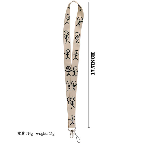 Stickman mobile phone rope card holder bus work card student card factory key access card holder