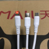 Apple, silica gel charging cable, mobile phone, three in one, Android