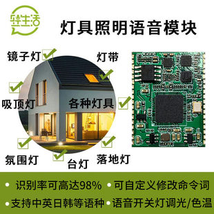LED lights, smart module, switch key with chip, voice control
