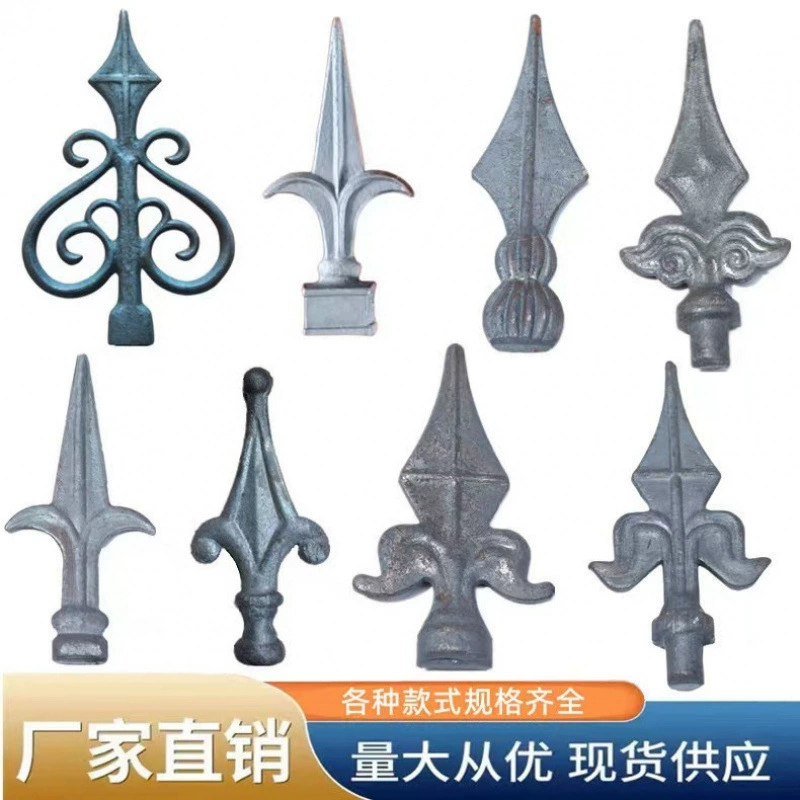 Аксессуары для ограждений: головки для ограждений, кованые наконечники для колючей проволоки, кованые и чугунные колючки, стальные стрелы для защиты ограждений.