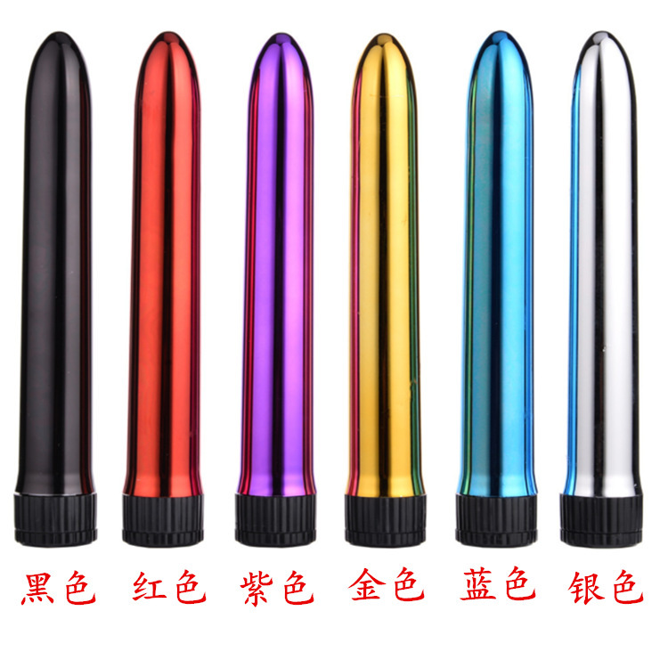 Manufacturer Direct Sale 7-inch Vibrating Rod Women's Electroplated Bullet Head 7-inch Vibrating Egg Adult Sex Toys Self-pleasing Devices