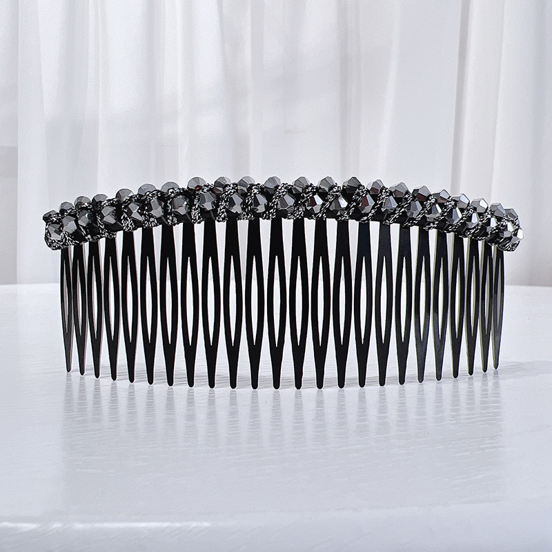 Corea del Sur todo partido horquilla femenina verano Cabeza trasera pelo roto acabado artefacto peine de pelo Cristal insertar peine flequillos horquilla diadema
