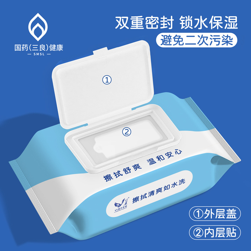 Wholesale large pack wet toilet paper, 100 sheets of wet wipes for home use, antibacterial and hygienic wet wipes for adults and children