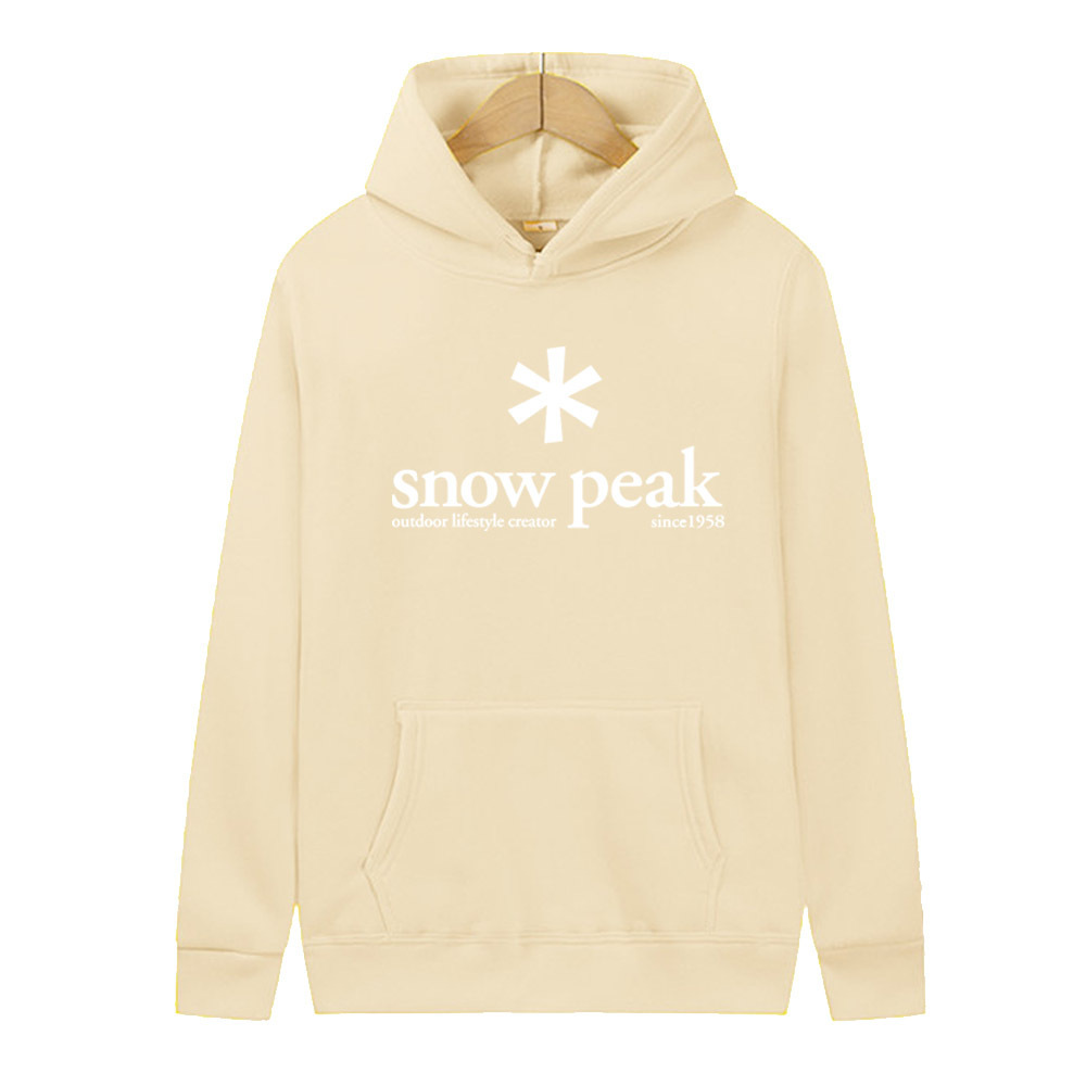 Snowflake pattern "snowpeak" carta print drawstring hooded