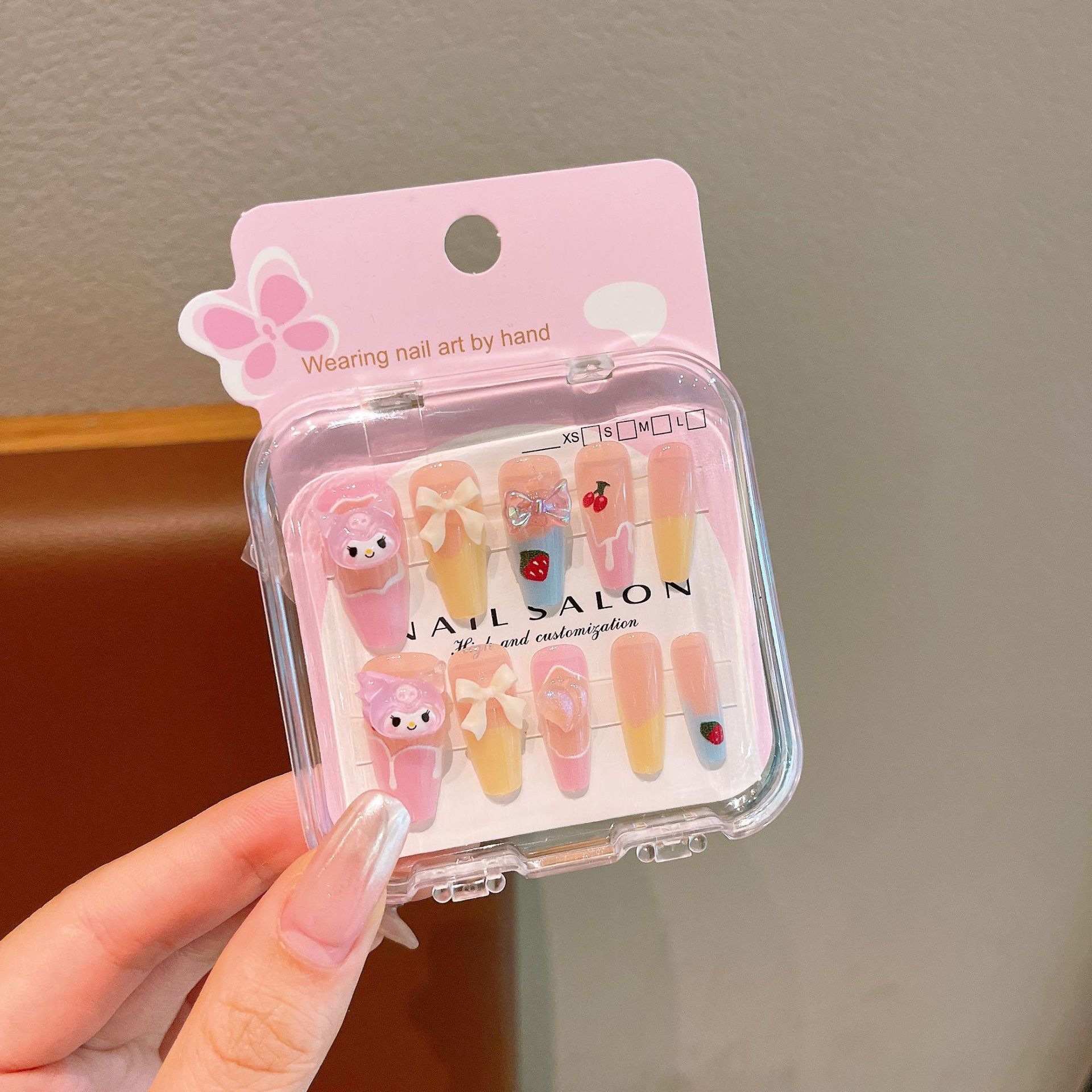 Niños parches de uñas super lindas chicas lindas usan pegatinas de dibujos animados de uñas seguras desmontables parches de uñas al por mayor image 71