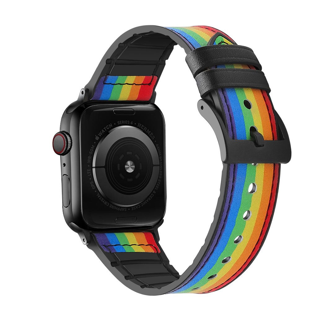 适用苹果手表表带真皮iwatch7表带适用Apple WatchSE表带真皮表带