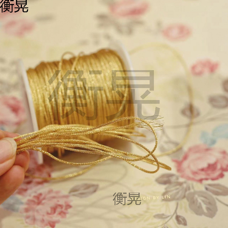 YZ进口 金/银葱绳 空心可穿金属丝 芭蕾头饰材料金线银线饰品装饰|undefined
