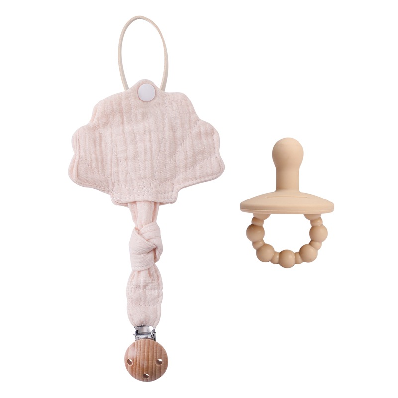 Chupete sonriente de silicona de grado alimenticio, anti-flatulencia, pezón de simulación súper suave, chupete, cadena de chupete para dormir