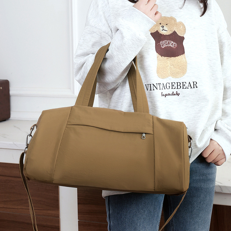 Bolsa de viaje de corta distancia de gran capacidad, bolsa de fitness de natación deportiva para mujeres, bolsa de equipaje de almacenamiento portátil de varios compartimentos para viajes de negocios