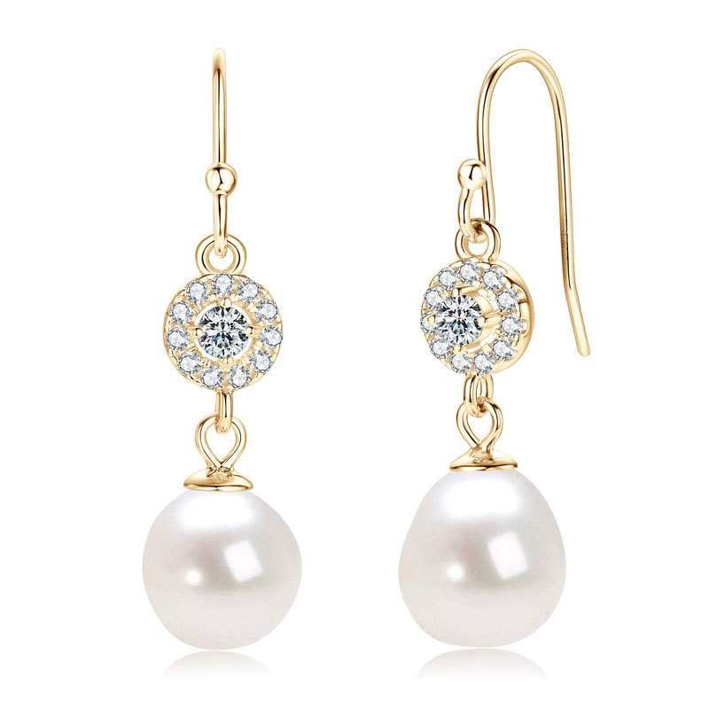 Exquisite Natural Freshwater Pearl Baroque Earrings for Women Luxury S925 Silver Jewelry Elegant Girls Gifts