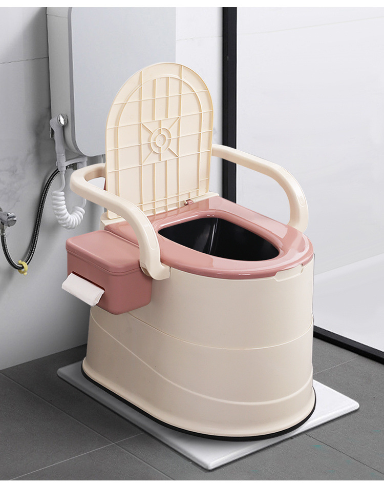 Portable toilet, mobile sitting toilet bowl, anti-odor indoor, mobile deodorizing toilet bowl for the elderly, factory wholesale undefined