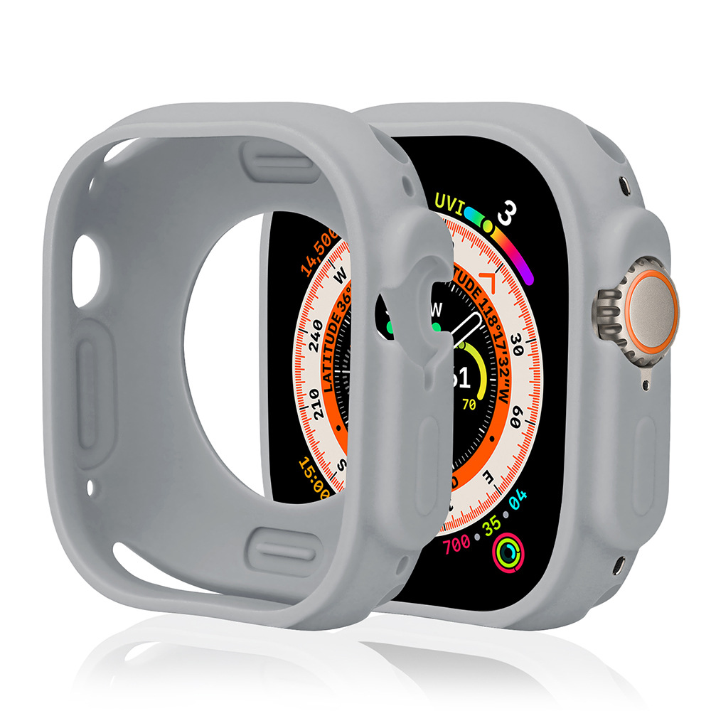 Aplicable para Apple Watch Applewatch9 caso ultra49mm caja de silicona caramelo cubierta de caja suave