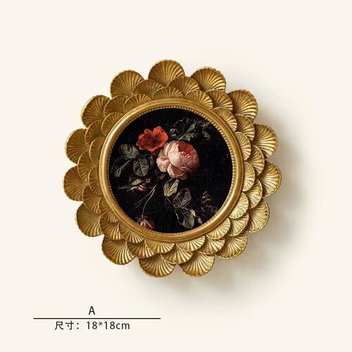 Retro European style restaurant bedroom American light luxury decorative painting living room wall painting combination entrance background wall hanging painting mural