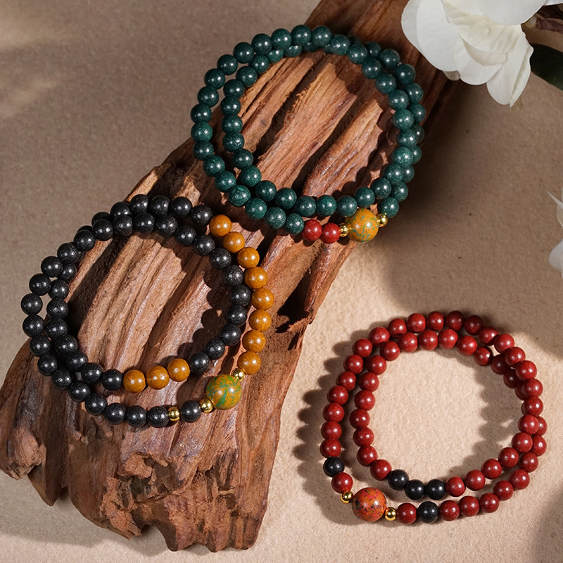 Double-Circle 6mm Incense Bead Bracelet for Men and Women, Light Luxury Designer Style, Incense Bead Round Bead String Bracelet, Vintage Hand Jewelry Double-Circle 6mm Incense Bead Bracelet for Men and Women, Light Luxury Designer Style, Incense Bead Round Bead String Bracelet, Vintage Hand Jewelry