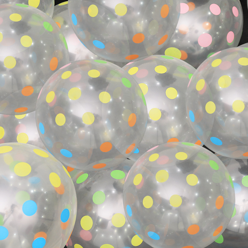 Impresión de bola transparente transfronteriza copo de nieve estrella ondulada punto de diseño de boda fiesta de cumpleaños artículos de decoración globos