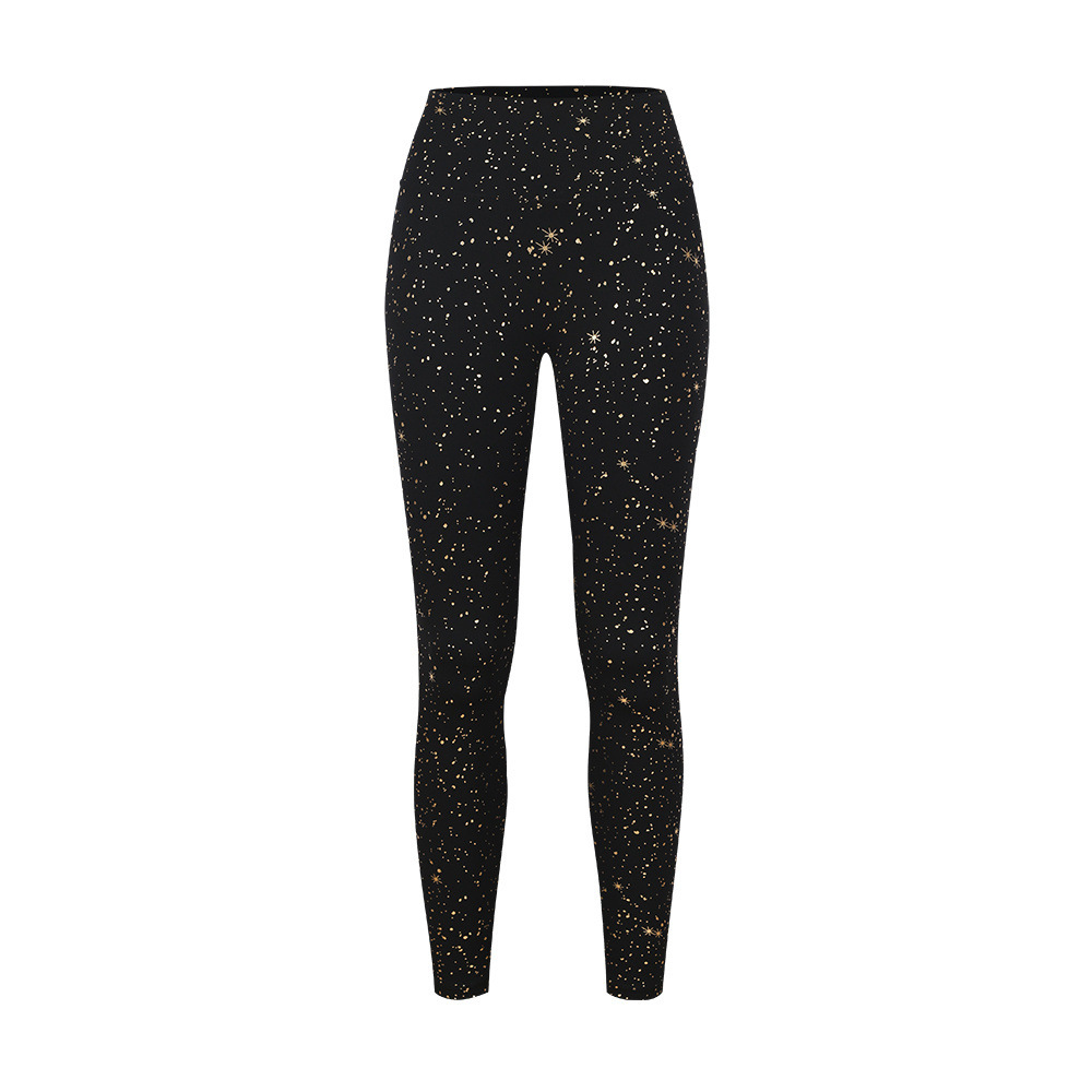[Spot] LD nueve pantalones dorados de cintura alta, caderas desnudas, pantalones de pilates para mujeres.
