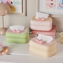 ドーパミン大きなティッシュボックスクリエイティブリビングナプキンボックス高级感デスクトッププラスチック収纳可爱いティッシュボックス