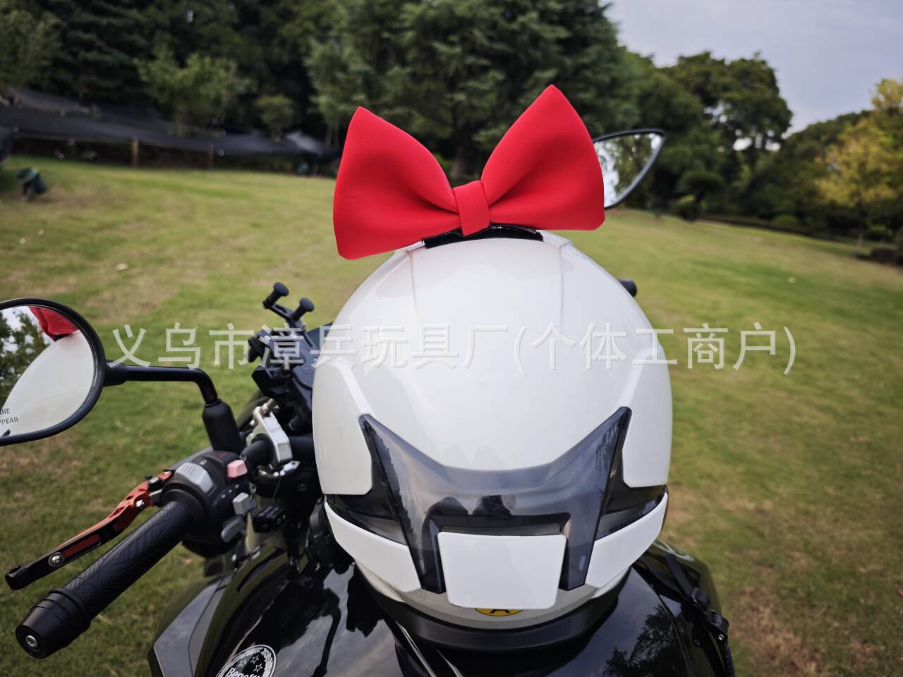 Motorcycle Helmet Bow Decoration Ornaments Modified Car Stickers Accessories Electric Vehicle Motorcycle Tail Three-Dimensional Doll
