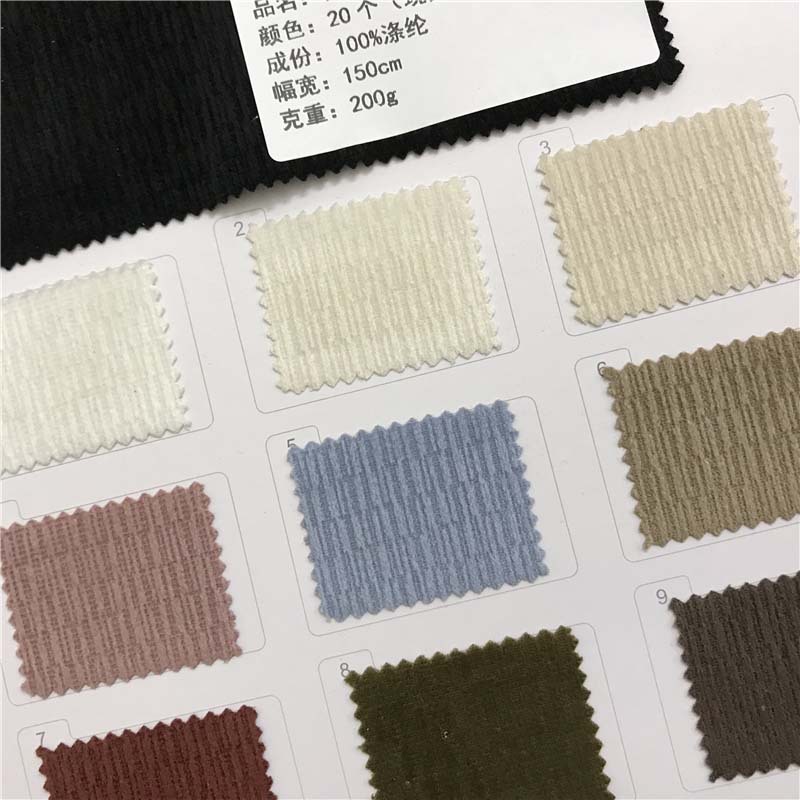 仿醋酸绒乱竹纹梭织布料20个色现货供应厂家直销套装面料913C1760