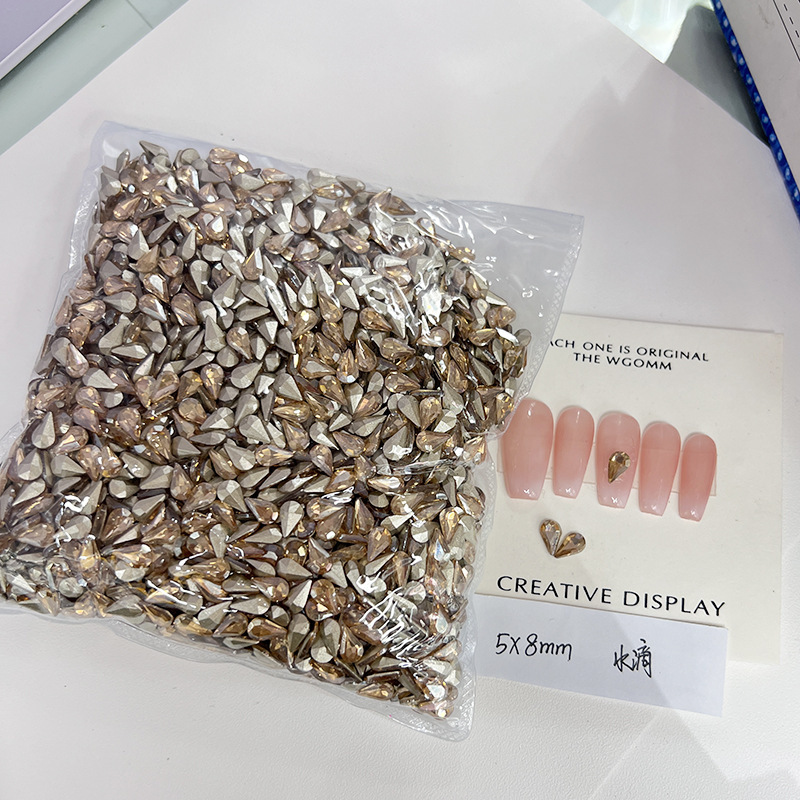 [KKK04-24] champagne water drop 5 * 8mm