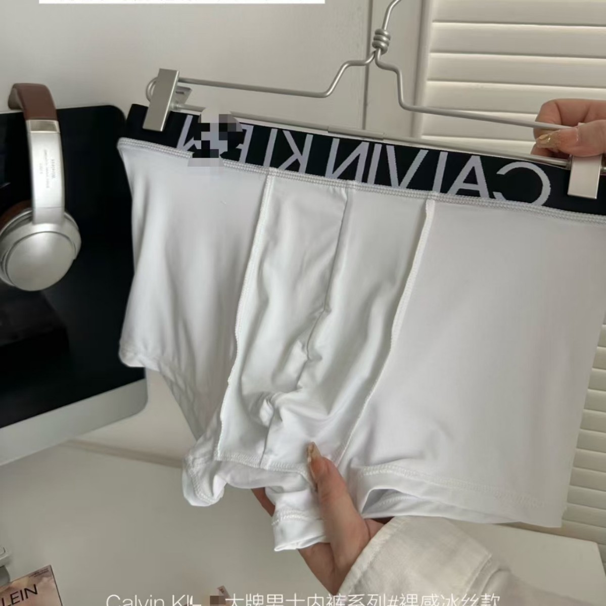Exportación transfronteriza de pantalones de entrepierna de algodón genuino de hombre Blackout, ángulo plano, cómodos pantalones de hielo transpirables