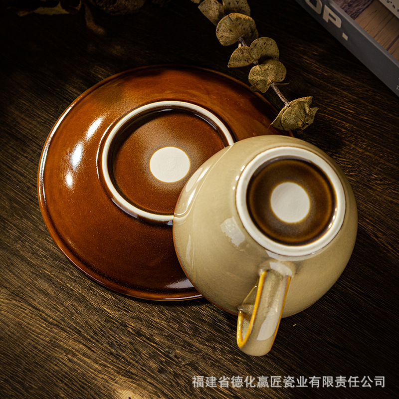 El esmalte LZ cambia a color miel, plato de filete de ternera marrón de Bangkok, plato de sopa, plato de pescado, plato de arroz, plato de sopa, taza de café, plato