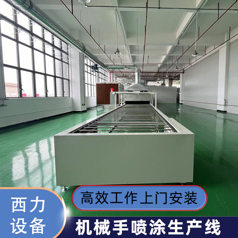 卡通塑胶玩具喷涂设备厂家机械手全自动烘烤一体喷油喷漆流水线