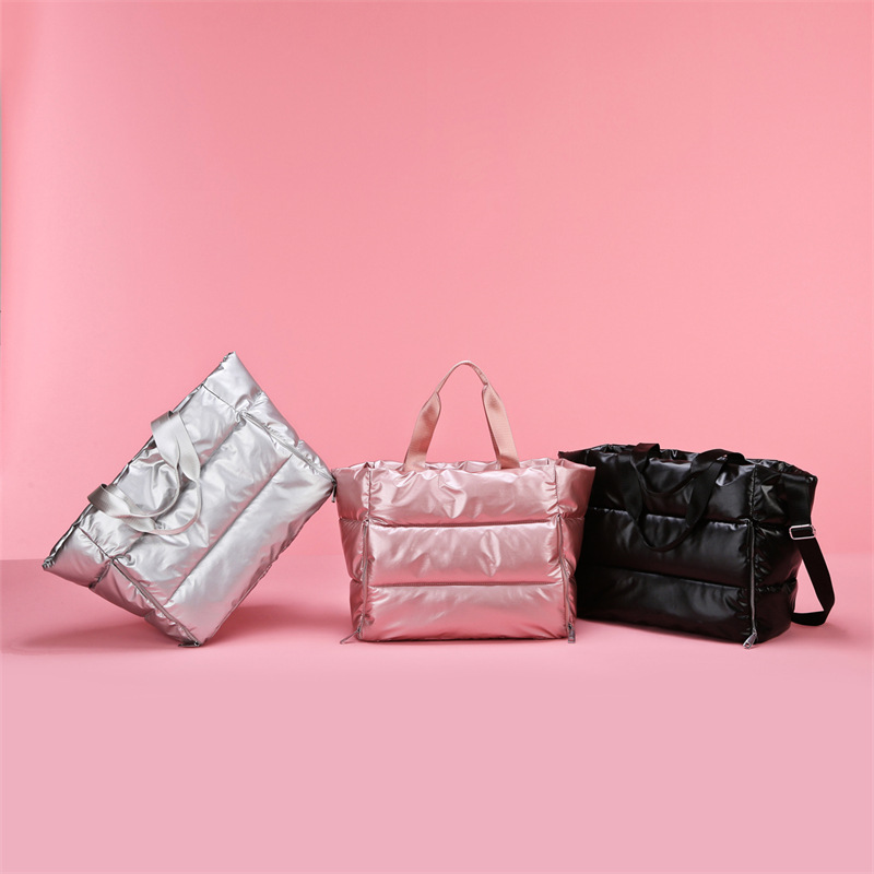 Transfronterizos algodón perlada bolsa deportiva de fitness mujer secos y húmedos separación bolsa de yoga de natación portátil de hombro bolsa de viaje