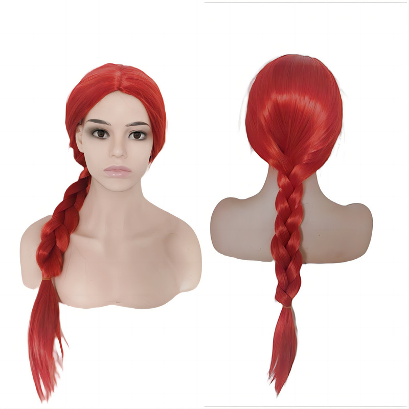 Toy Story Character Jessie Cosplay Red Braids Carnival Halloween Wig