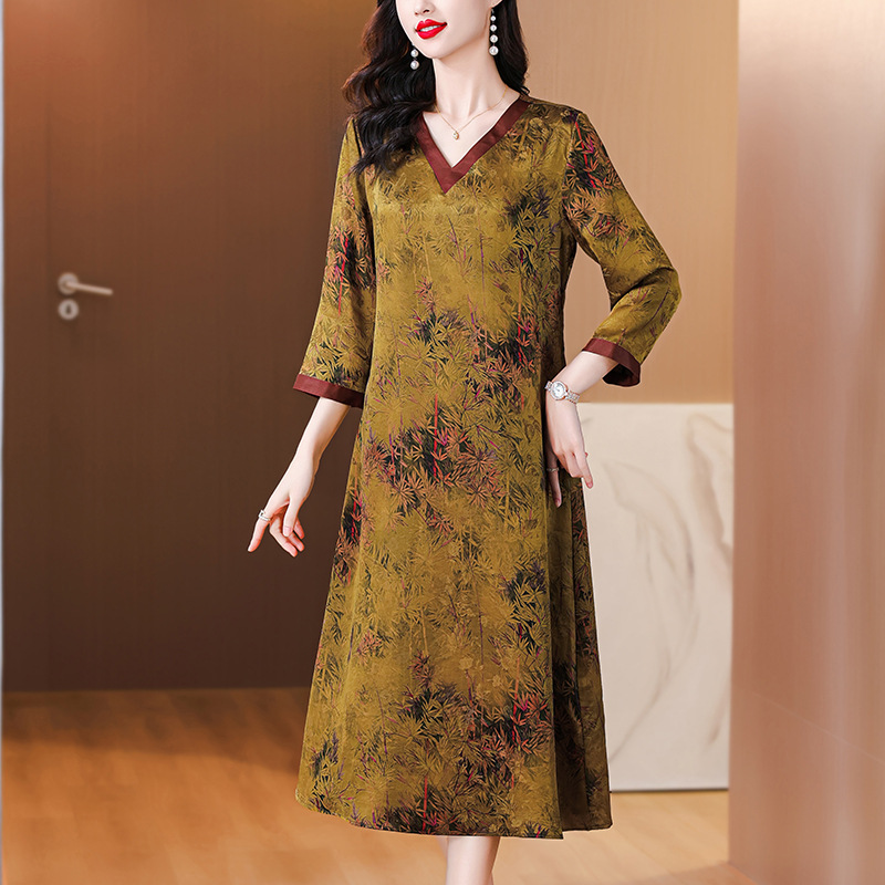 (Mới) Mã A8574 Giá 1040K: Váy Đầm Liền Thân Nữ Shryxi Big Size Ngoại Cỡ Trung Niên Phục Cổ Cổ Điển Họa Tiết Hoa Thời Trang Nữ Chất Liệu Lụa Tơ Tằm G03 Sản Phẩm Mới, (Miễn Phí Vận Chuyển Toàn Quốc).