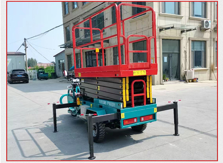 Three-Wheel Mobile Lifting Platform, Scissor-Type High-Altitude Maintenance Electric Hydraulic Three-Wheel Vehicle-Mounted Lift