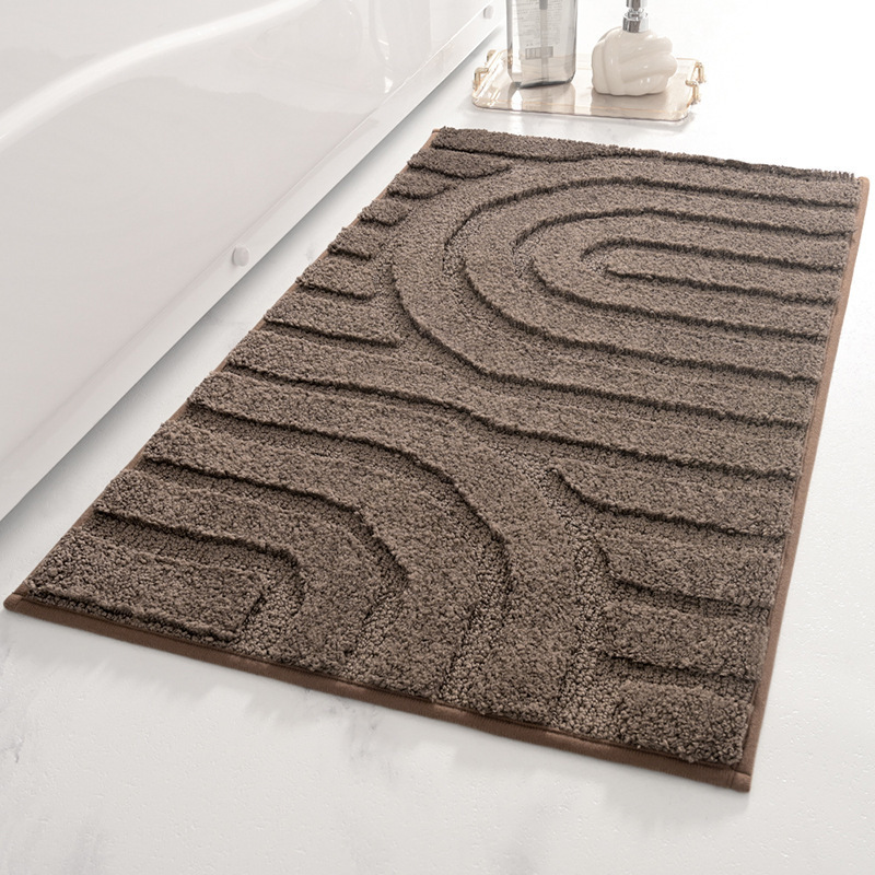 Patrimonio simple flocado Jacquard absorción de agua esterilla de piso esterilla antideslizante puerta de baño dormitorio alfombra de entrada esterilla de pies gruesa