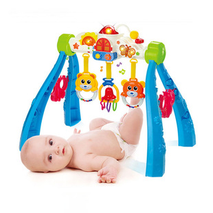 Cross-Border Hot Supply Infant Castle Music Fitness Stand Parent-Child Interactive Baby Music Fitness Stand Early Education Toys
