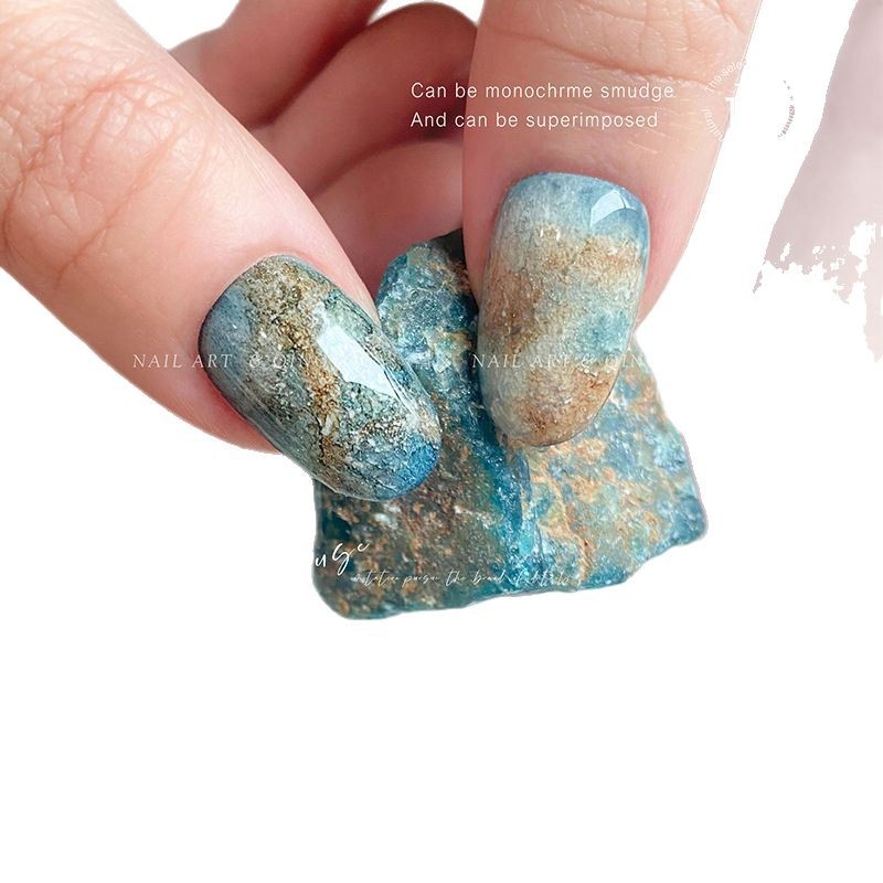 Pintura de uñas Líquido de tinción de color azul Pintura retro Líquido de manchas Alta saturación e insípido Salón de uñas Líquido de acuarela especial al por mayor