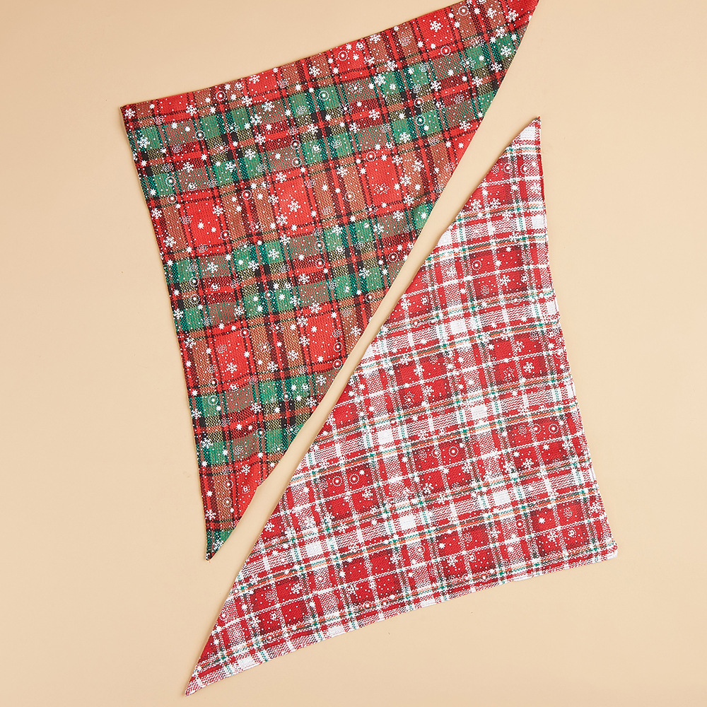 TANPOPO Spot Toalla de saliva para mascotas de Navidad transfronteriza Bufanda para perros Accesorios para mascotas Bufanda triangular