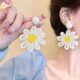 Holiday Island ~ Handmade Sunflower Earrings Women's Seaside Distinctive Big Flower Earrings Earrings Exaggerated Sweet Earrings