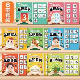 识字启蒙安静书幼儿认字早教儿童识字黏贴卡片全套幼儿园宝宝认知