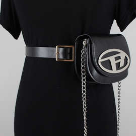 高级感腰带小包女装饰配裙子西装牛仔高街字母时尚皮带女士迷你包