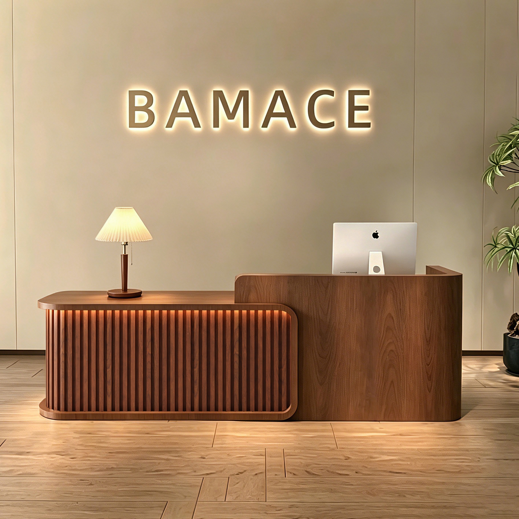 Light Luxury Style Beauty Salon Reception Desk, Clothing Store Cashier Counter, Art Gallery Shop, Restaurant Bar Counter, Company Reception Desk