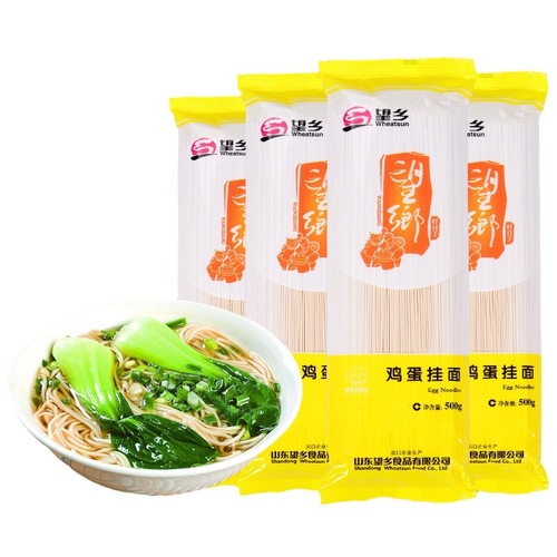 Wangxiang Noodles 500g Egg Noodles, Non-fried Instant Quick-Eat Dragon Hair Fine Noodles for Breakfast and Hot Pot