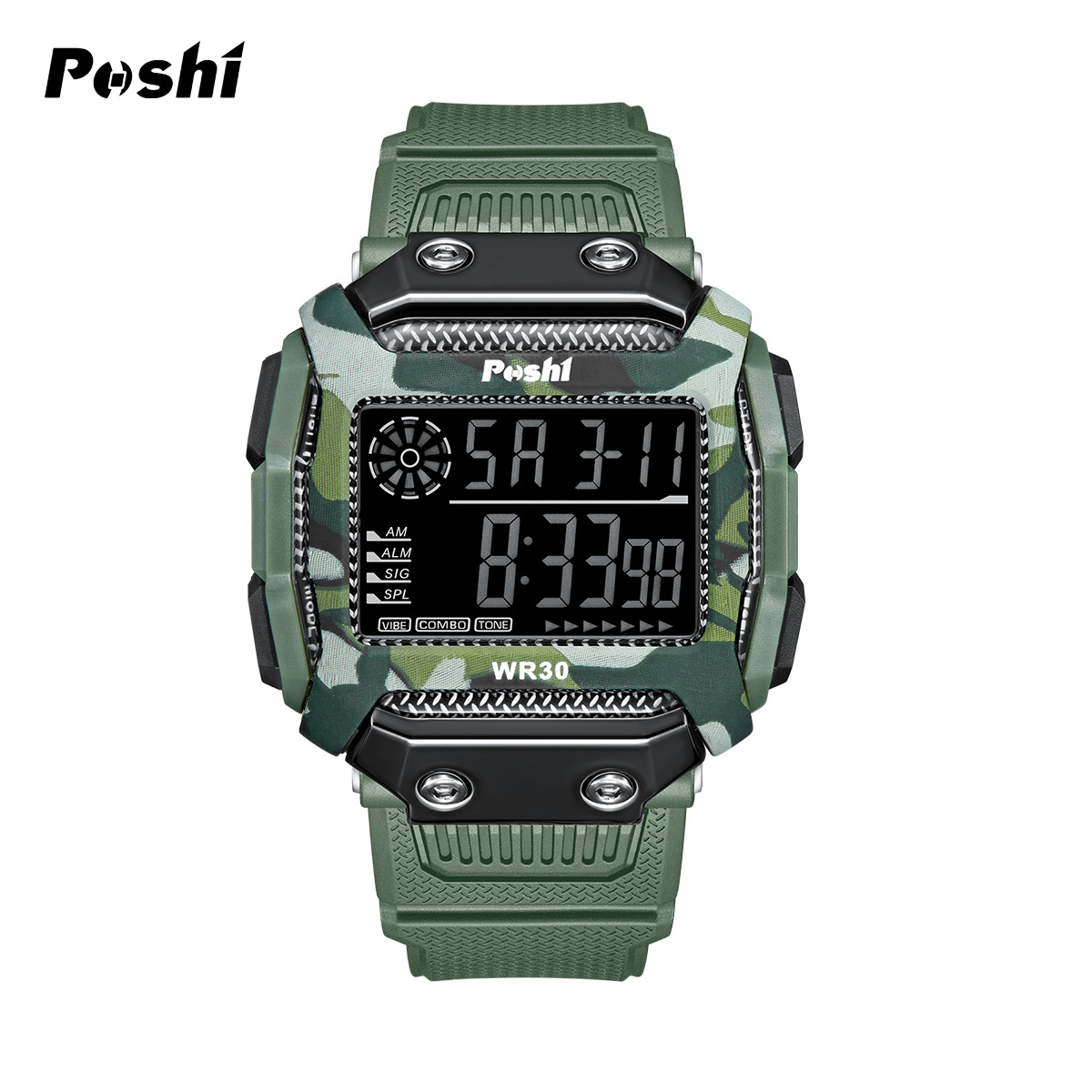 Máquina negra de camuflaje verde