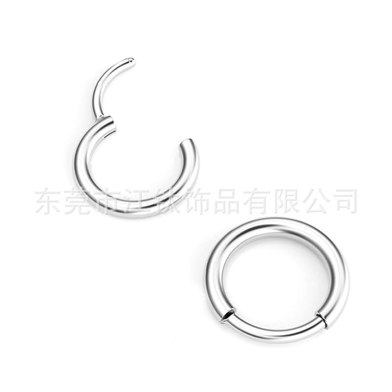 F136 Titanium Earring 16G 0.8mm Earring Nose Ring G23 Titanium Alloy Body Piercing Jewelry Earbone Earrings detail image 10