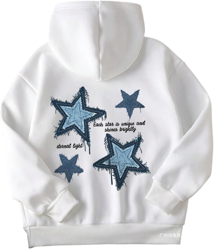 Floerns Girls Heart Pattern Printed Oversized Hoodies Long Sleeve Hooded Sweatshirtss for Girls Cover up