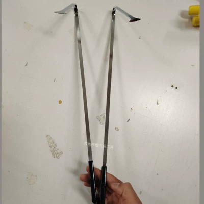 Car depression repair flat shovel flat straight tool interlayer repair bend hook suit pit free sheet metal top hook (Sheet Metal Spray Repair) - 2-flat-shovels-in-left-and-right-direction