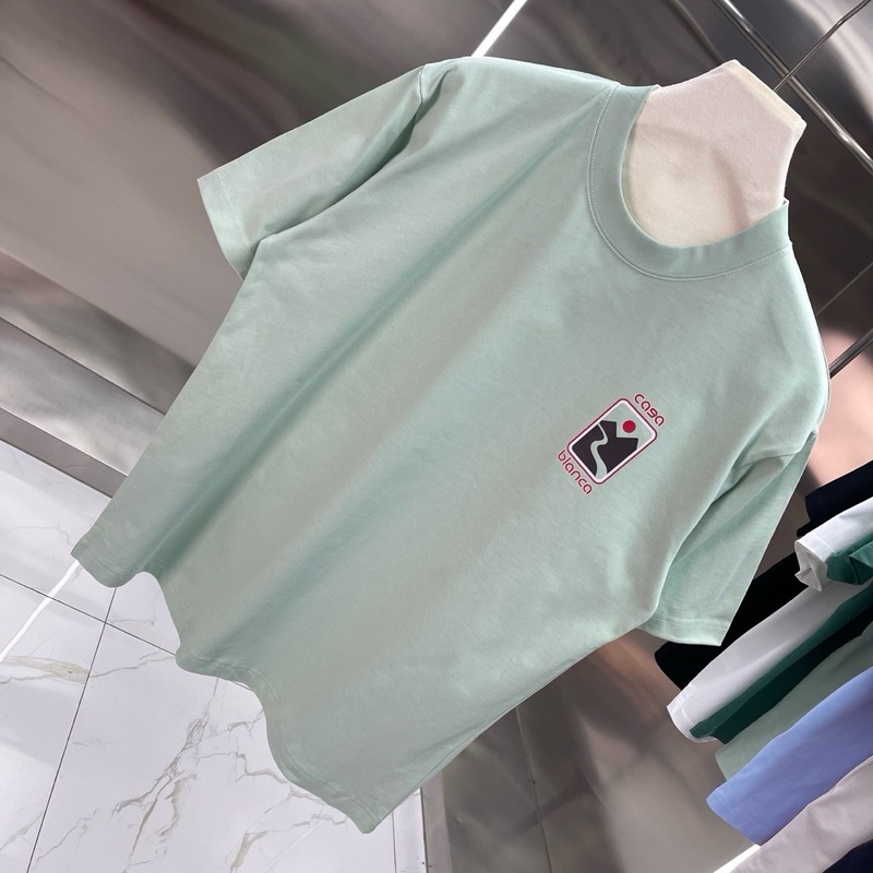 フランス貿易クロスボーダーカードカサブランカサブランカ半袖ラウンドネックTシャツプリントコットンTシャツ紳士服|undefined