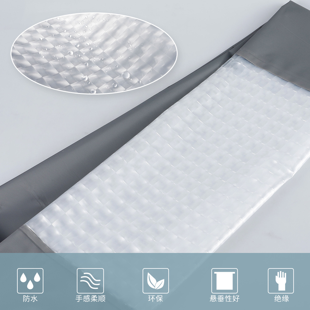 180*200 cortina de baño de empalme engrosada con hebilla PEVA cubierta de baño Cortina de ducha de partición de baño impermeable y a prueba de moho